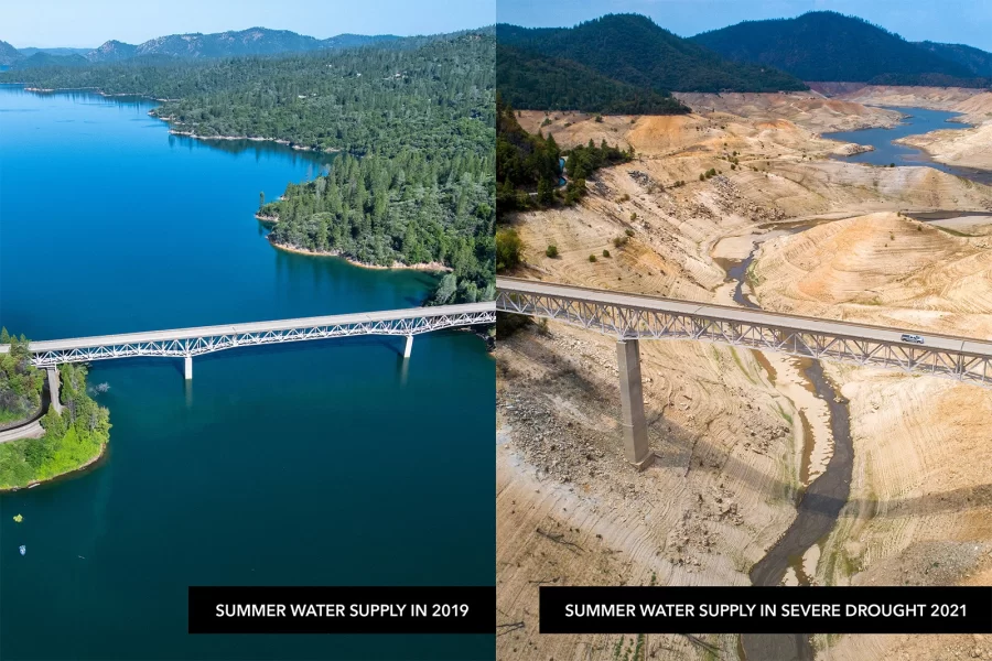 Effects of the California Drought 2019 - 2021 (Credit to Grist)