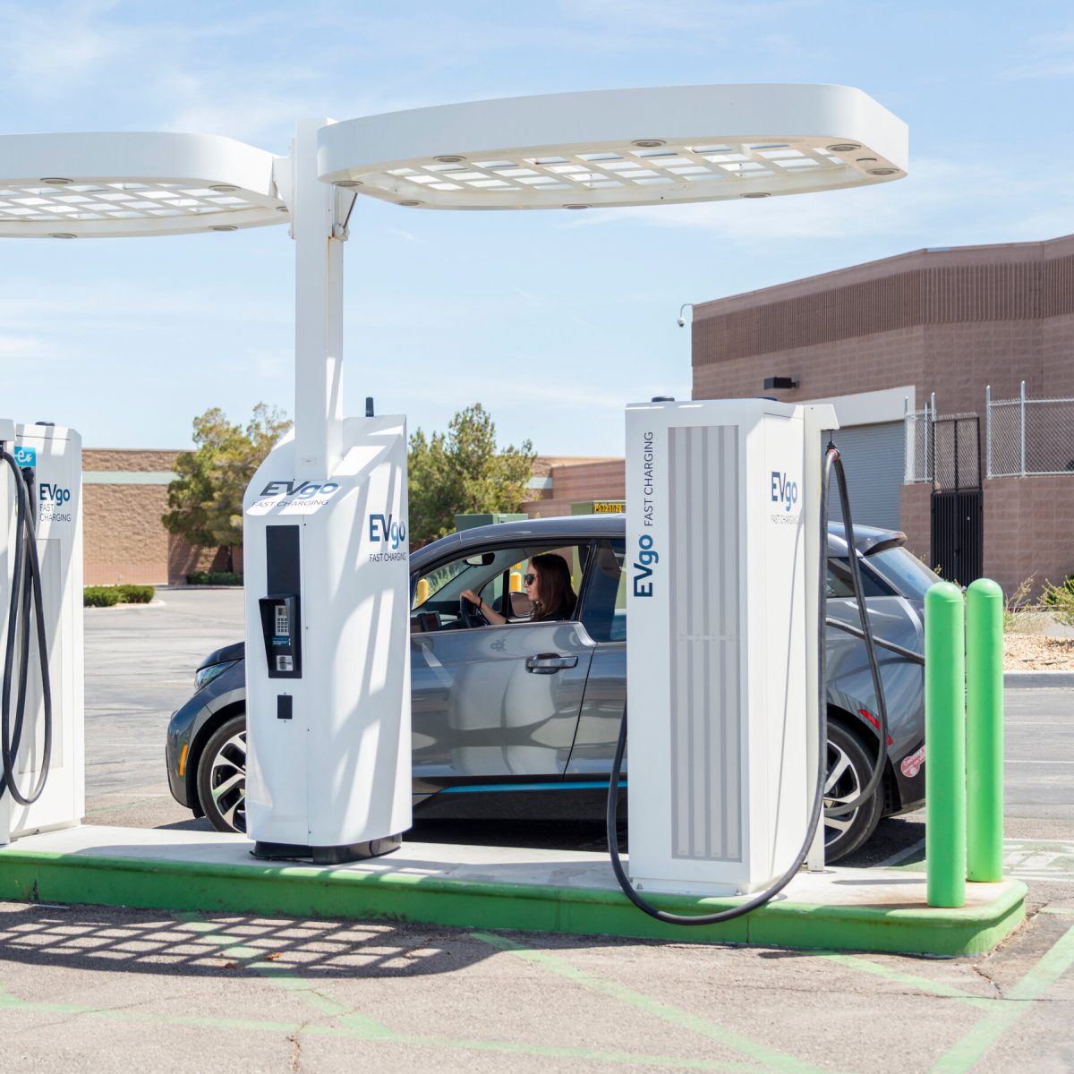 A charging station for electric vehicles. 