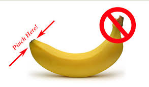 The correct way to open a banana, from the bottom!