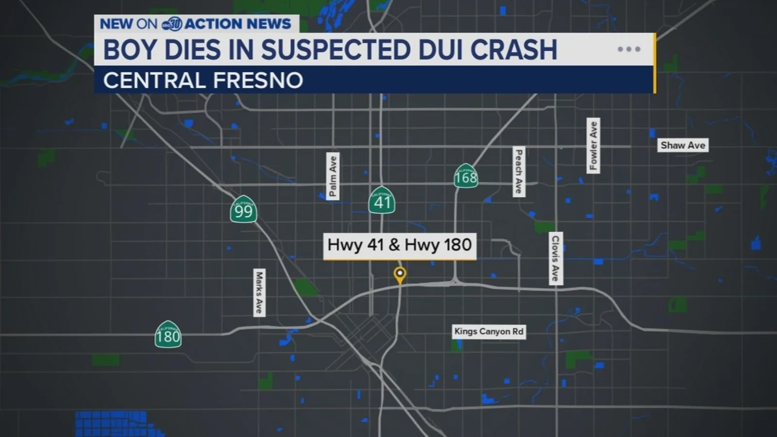 3-Year-Old Dies Days After Highway 41 Crash in Fresno County as CHP Investigates Deadly Collision With Stopped Toyota