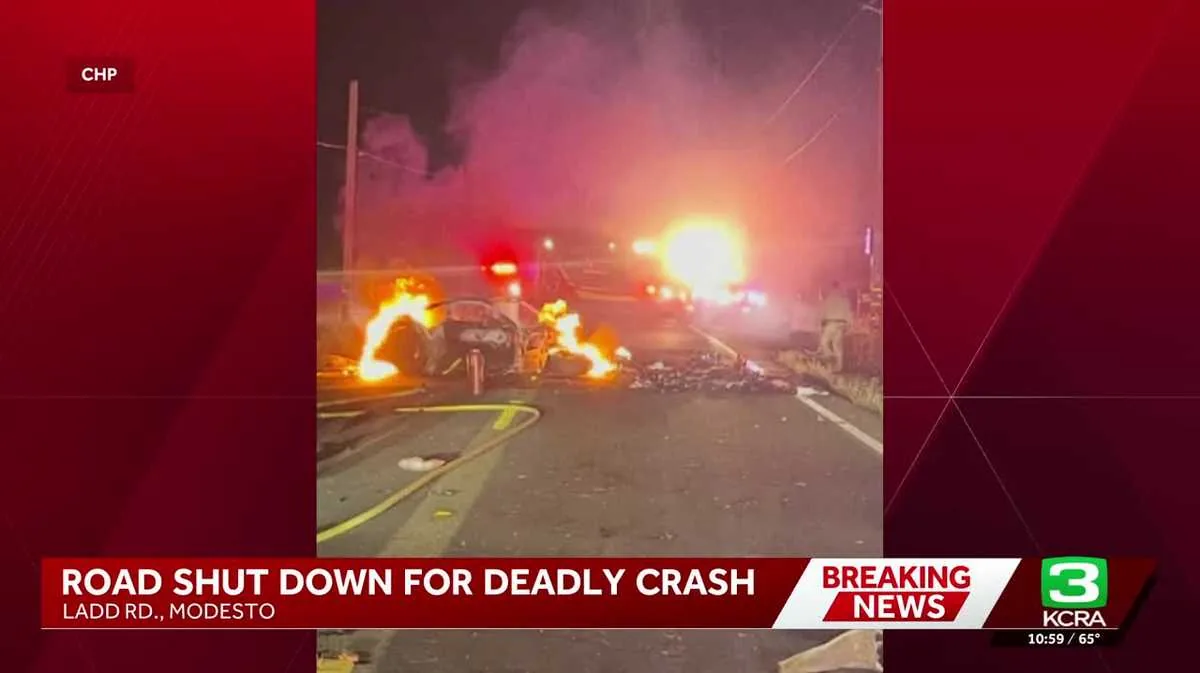 Second Person Dies After Fiery Multi-Vehicle Crash on Ladd Road in Stanislaus County Leaves Children and Adults Injured
