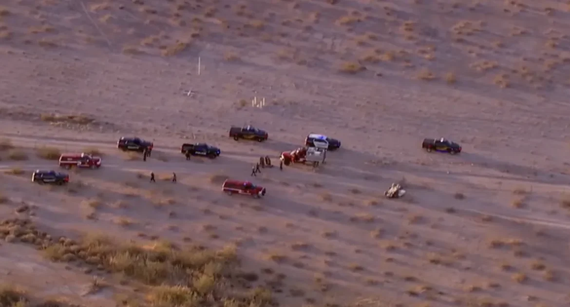 Authorities at the scene of a rollover crash near Surprise involving a side-by-side vehicle
