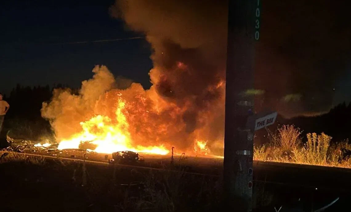 CHP investigates a fiery three-vehicle crash on Ladd Road near Modesto