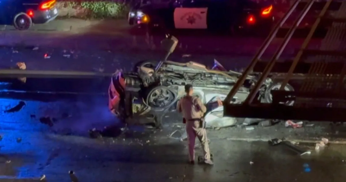 Fiery Crash in San Francisco Sends Car Off 18th Street Overpass Onto Interstate 280, Killing 1 and Injuring 4